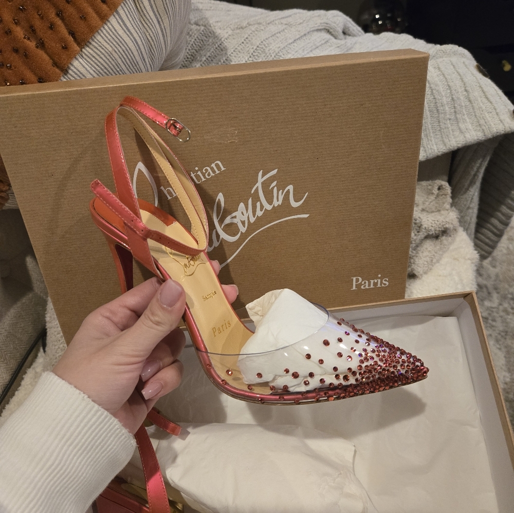 Christian Louboutin Women's Pink & Red Heels
